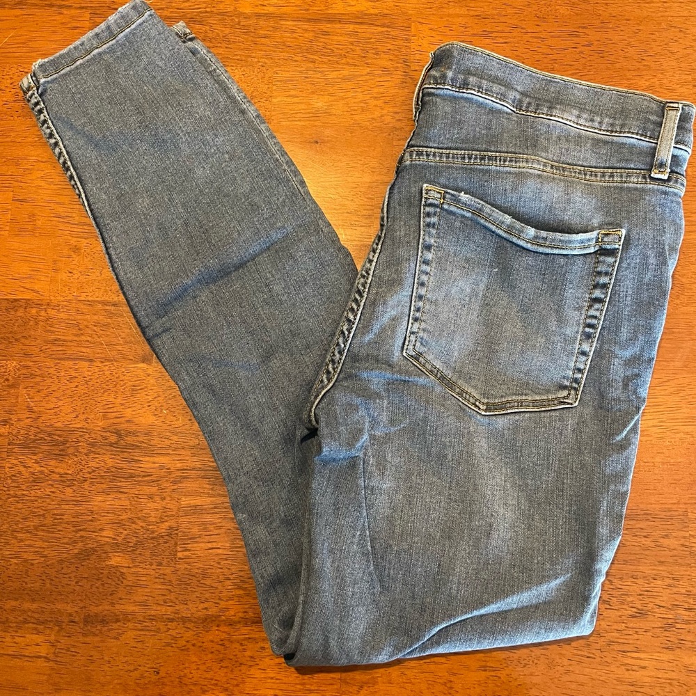 Free People Skinny Jeans Medium Blue Sz 28